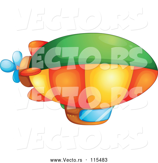 Vector of a Colorful Blimp
