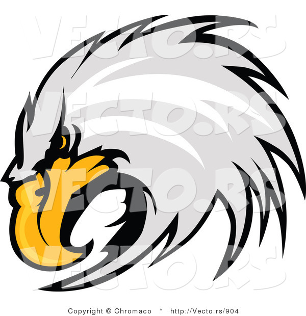 Vector of a Competitive Bald Eagle