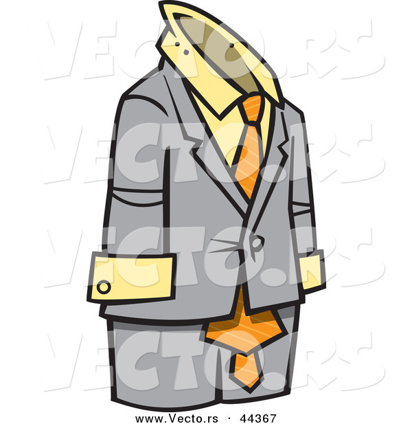 Vector of a Empty Male Business Suit