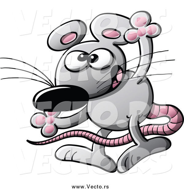 Vector of a Exaggerating Mouse Gesturing with His Hands