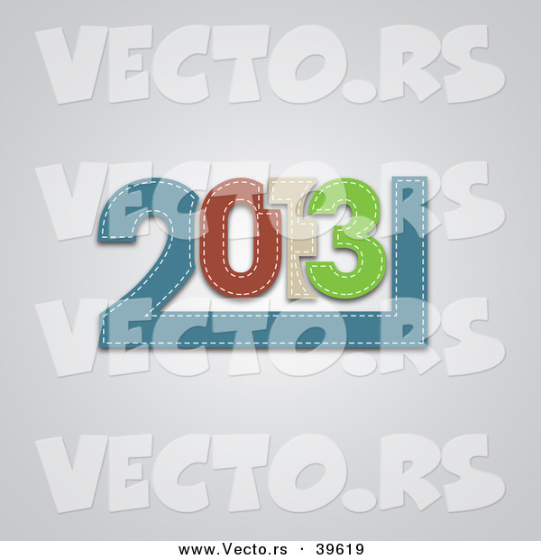 Vector of a Fabric Designed 2013 over Gray Background