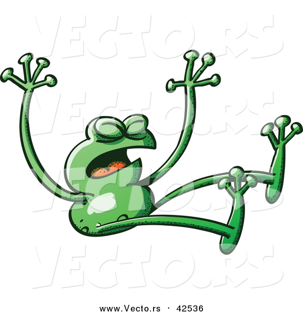 Vector of a Goofy Green Frog