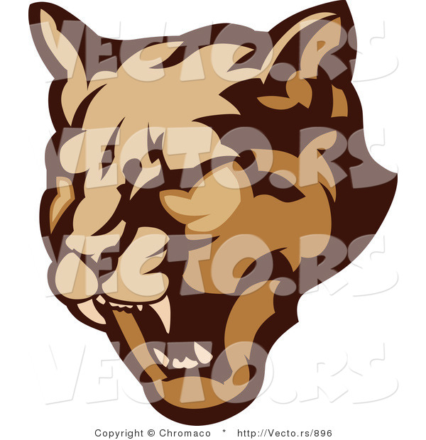 Vector of a Growling Cougar Preparing to Attack