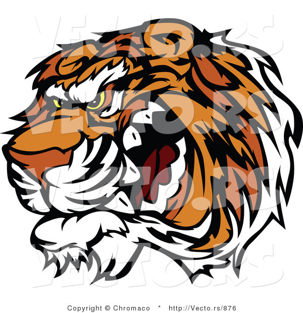 Vector of a Growling Tiger Preparing to Attack
