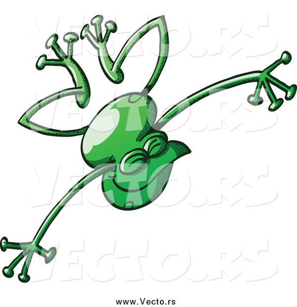 Vector of a Happy Green Frog