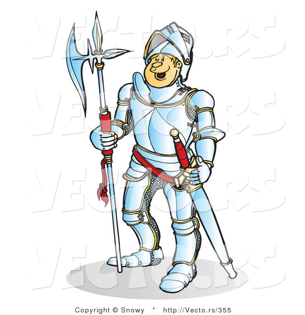Vector of a Happy Knight Smiling