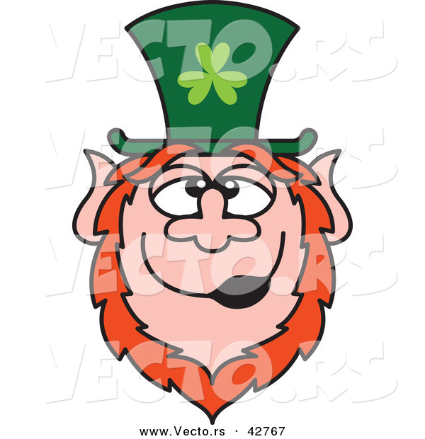 Vector of a Happy St. Paddy's Day Cartoon Leprechaun