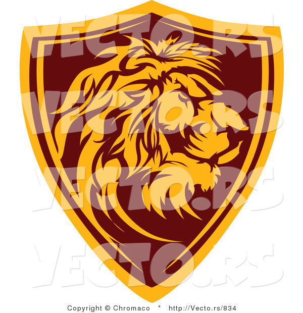 Vector of a Lion Shield Badge