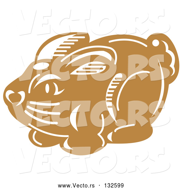 Vector of a Milk Chocolate Easter Bunny
