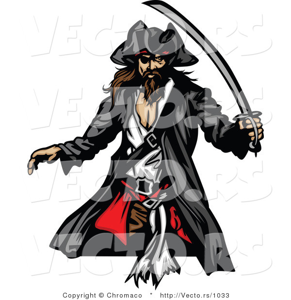 Vector of a Pirate with Sword