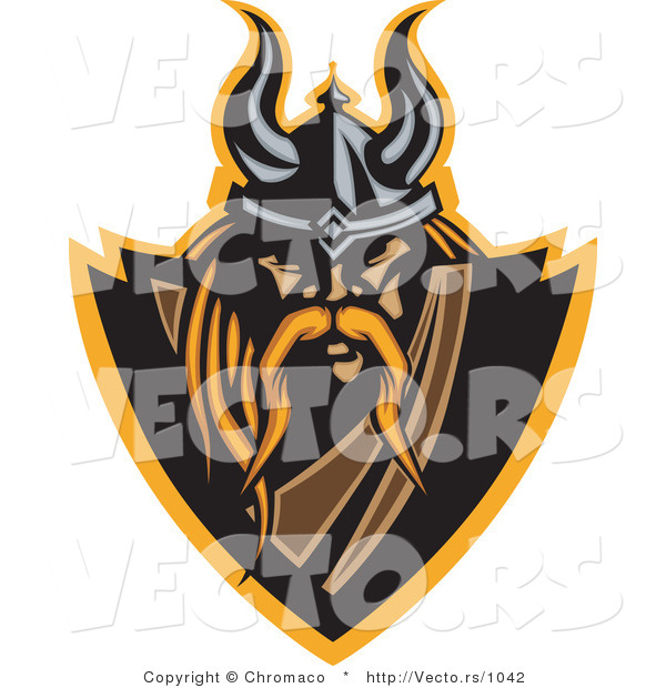Vector of a Powerful Viking Warrior Icon