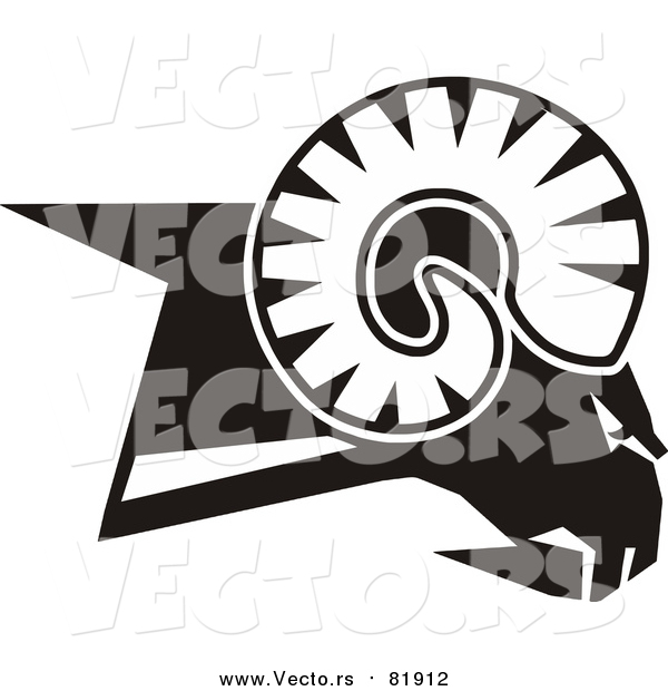 Vector of a Rams Head - Sports Mascot Art