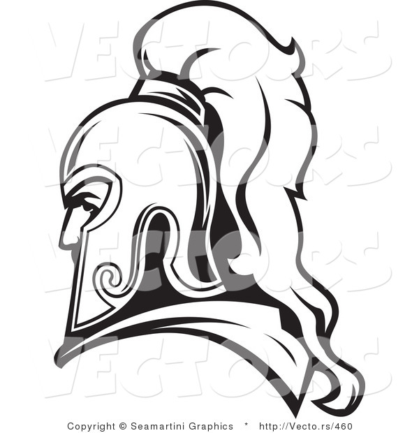 Vector of a Roman Soldier Line Drawing Avatar