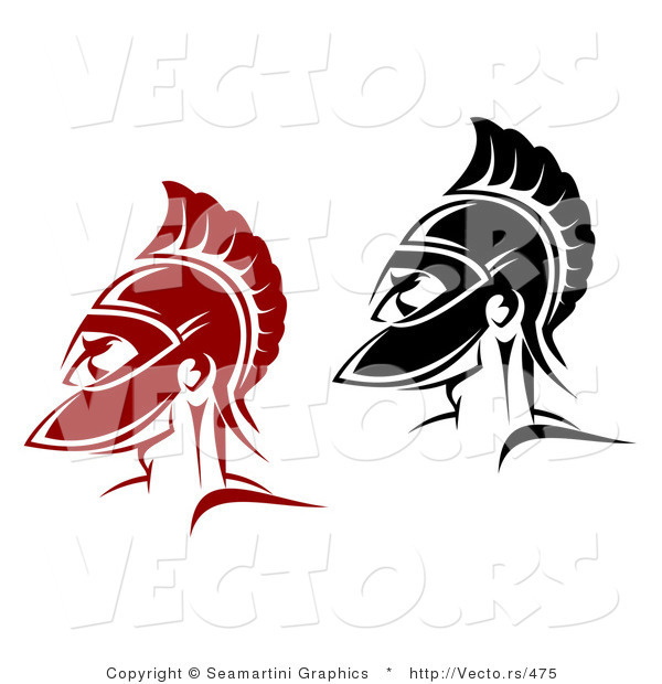 Vector of a Roman Soldiers - Red and Black Versions