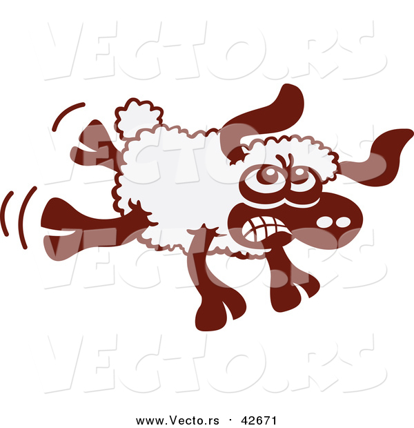 Vector of a Sheep Angrily Kicking