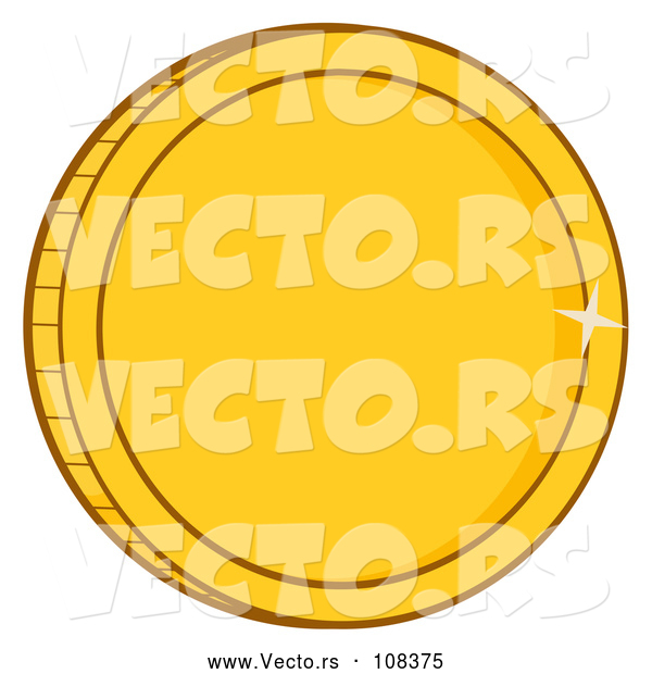Vector of a Shiny Gold Coin