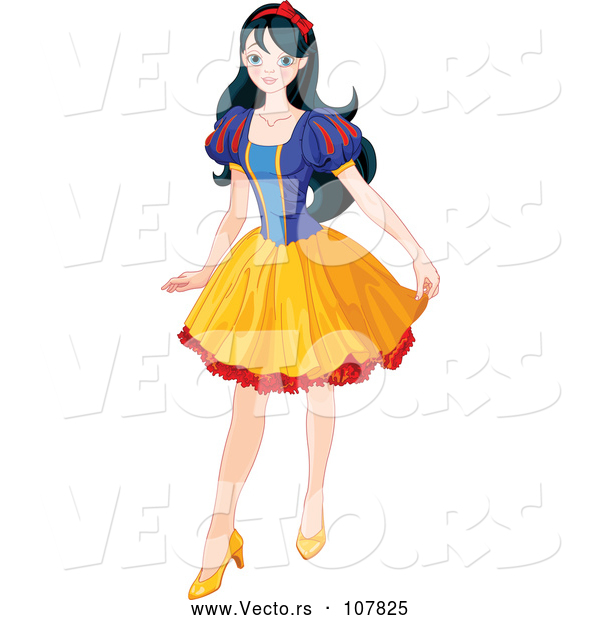 Vector of a Young Princess Snow White Posing