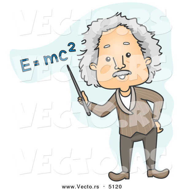 Vector of Albert Einstein Teaching E Equals Mc Squared Mean