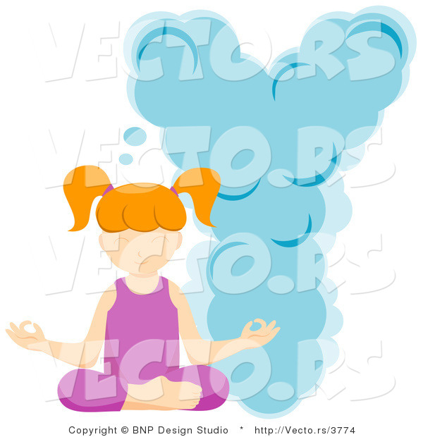 Vector of Alphabet Letter Y with a Yoga Girl