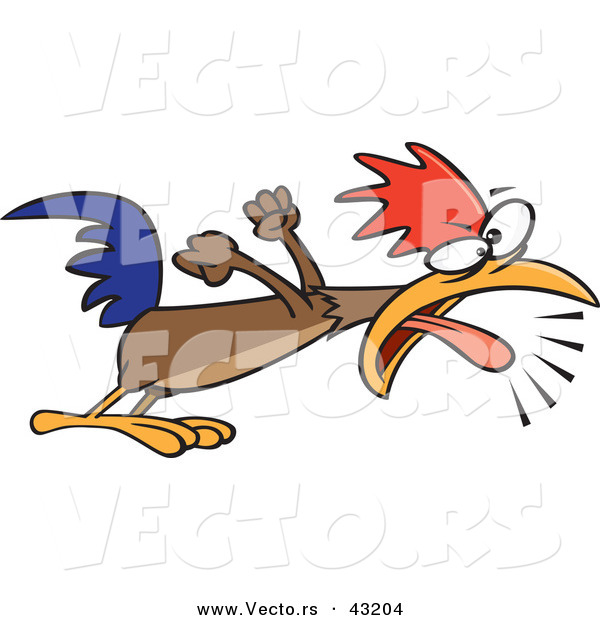 Vector of an Annoying Cartoon Rooster Making Loud Noises