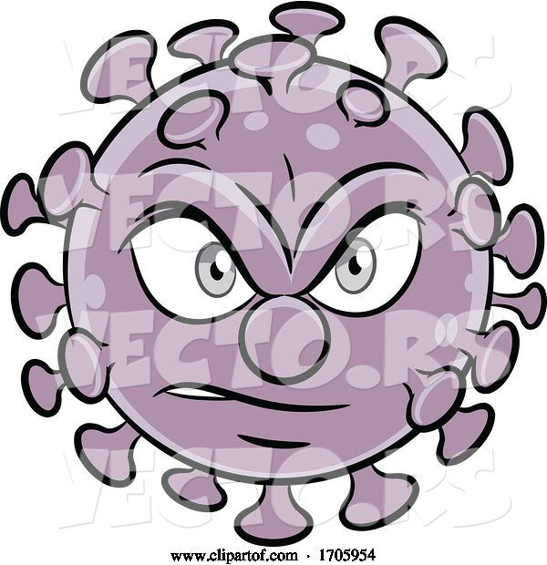 Vector of Angry Coronavirus