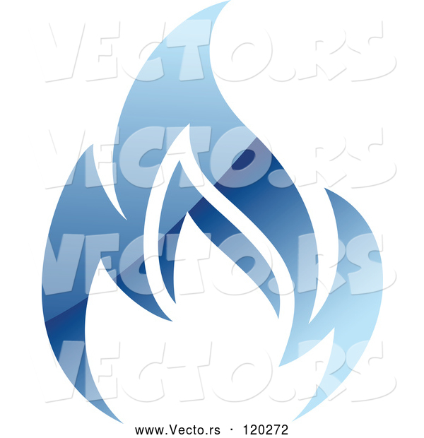 Vector of Blue Flame Natural Gas Logo