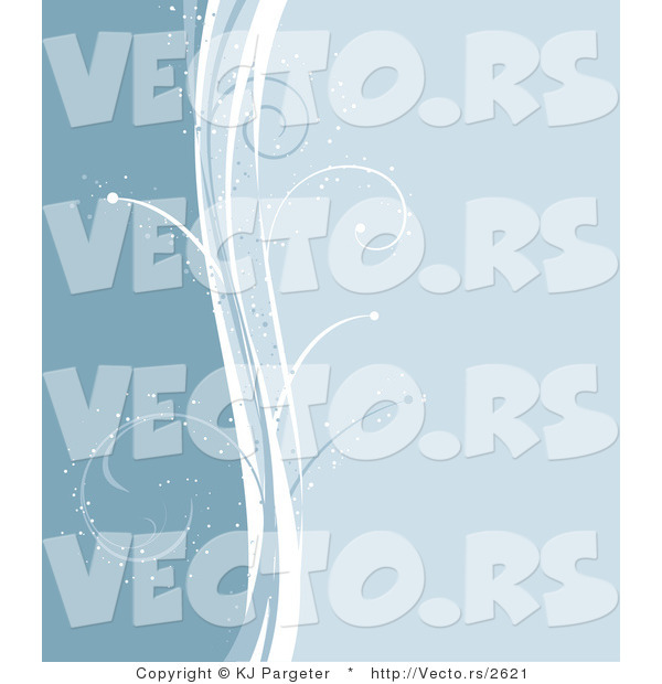 Vector of Blue Floral Vines Invitation Background Design