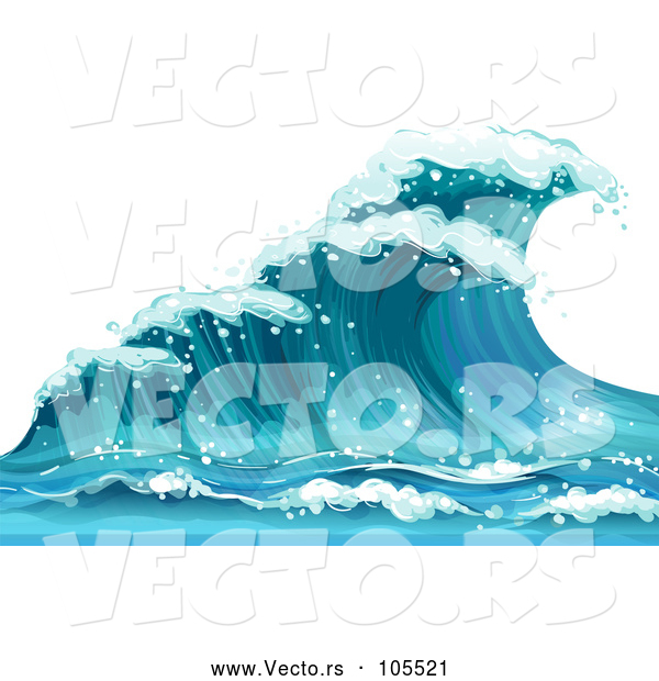Vector of Blue Ocean Wave