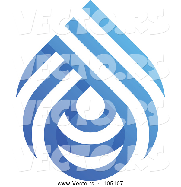 Vector of Blue White Water Drop