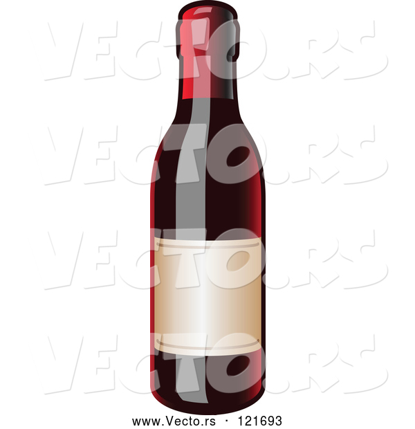 Vector of Bottle of Red Wine