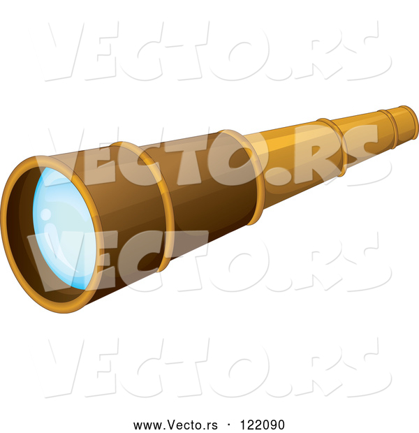 Vector of Brass Spyglass Telescope