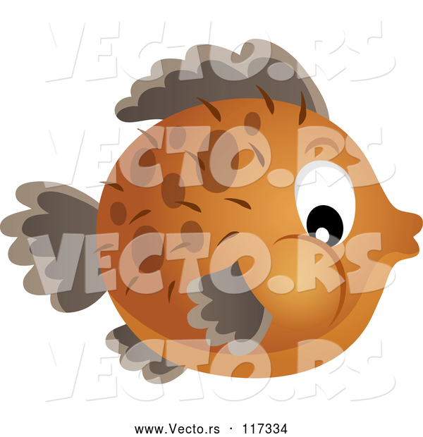 Vector of Brown Blowfish
