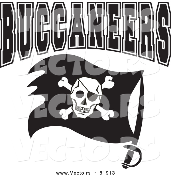 Vector of BUCCANEERS Pirate Flag - Sports Team Art