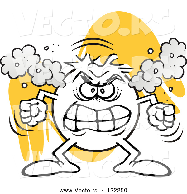 Vector of Cartoon Angry Moodie Character Fuming
