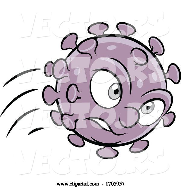 Vector of Cartoon Attacking Coronavirus