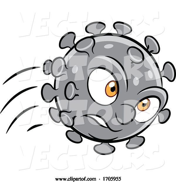 Vector of Cartoon Attacking Coronavirus