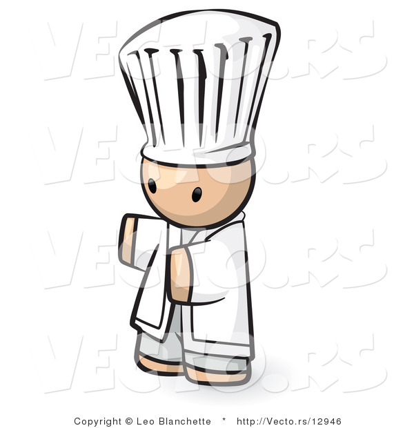 Vector of Cartoon Chef with Arms Held out
