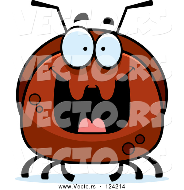 Vector of Cartoon Pudgy Grinning Ant