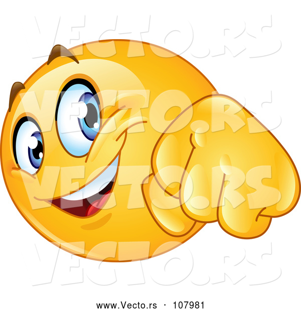 Vector of Cartoon Yellow Emoji Smiley Face Emoticon Doing a Fist Bump