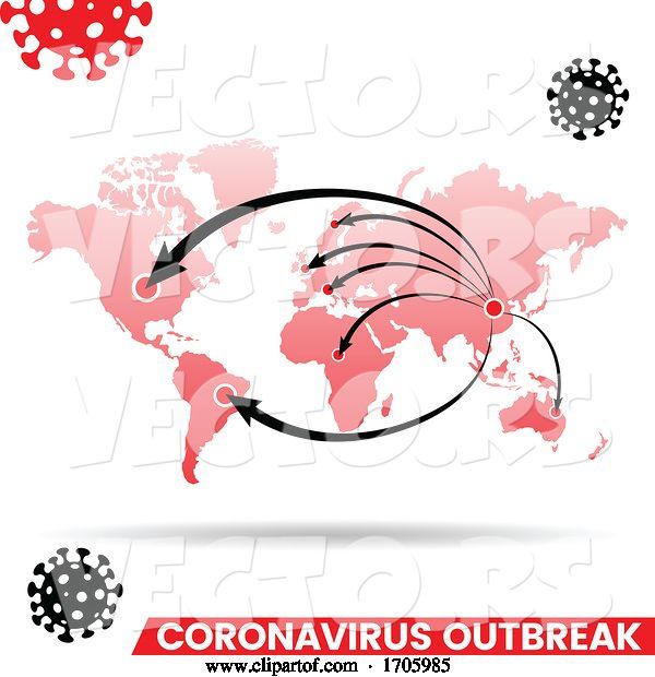 Vector of Coronavirus Outbreak Map