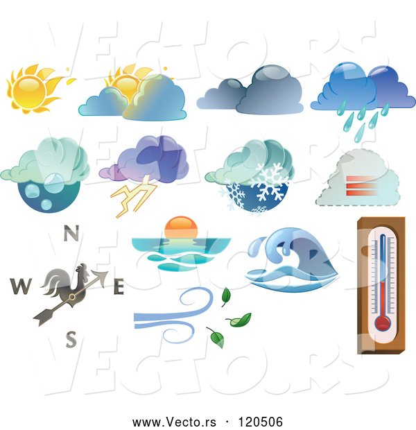 Vector of Extreme Weather Icon Series