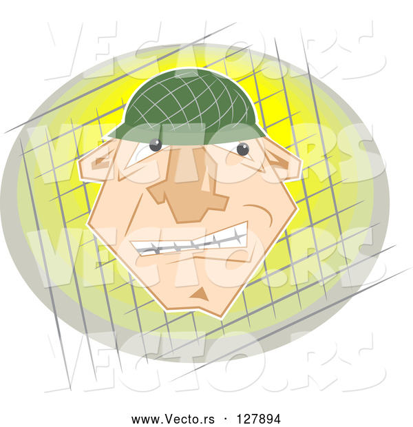 Vector of Frustrated Soldier