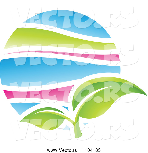 Vector of Green Plant Leaf in Spring