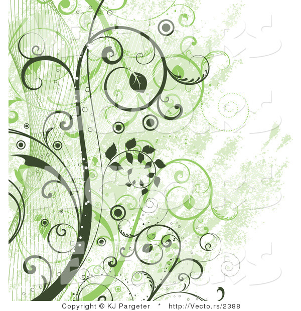 Vector of Green Vines Background