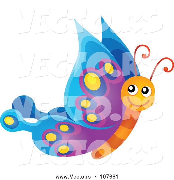 Vector of Happy Butterfly