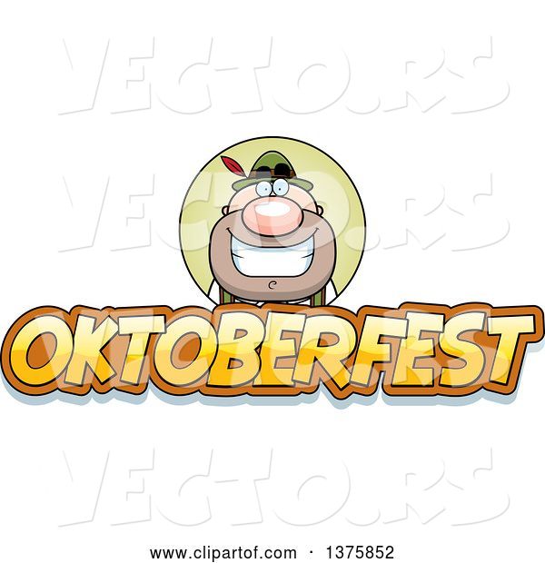 Vector of Happy Cartoon Oktoberfest German Guy