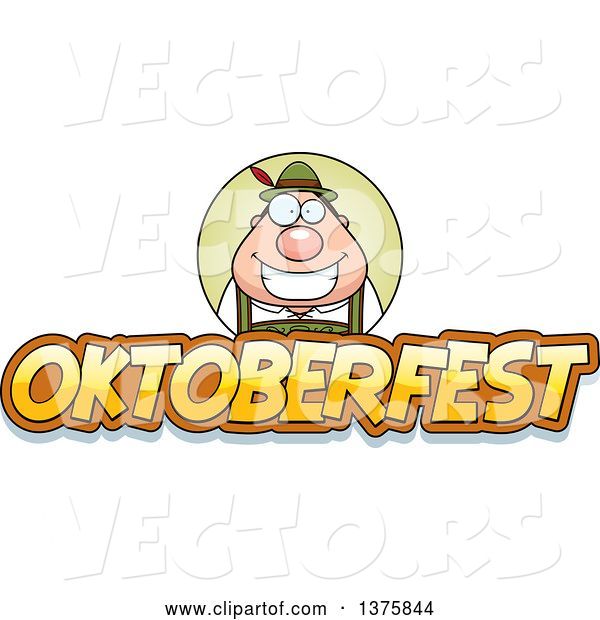 Vector of Happy Cartoon Oktoberfest German Guy