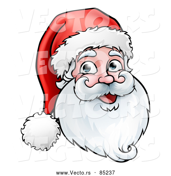 Vector of Happy Christmas Santa Face