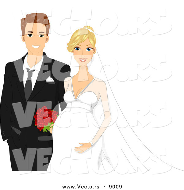 Vector of Happy Newly Weds