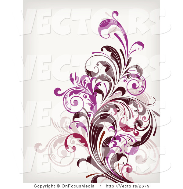 Vector of Leafy Floral Vines Background Design Version 2